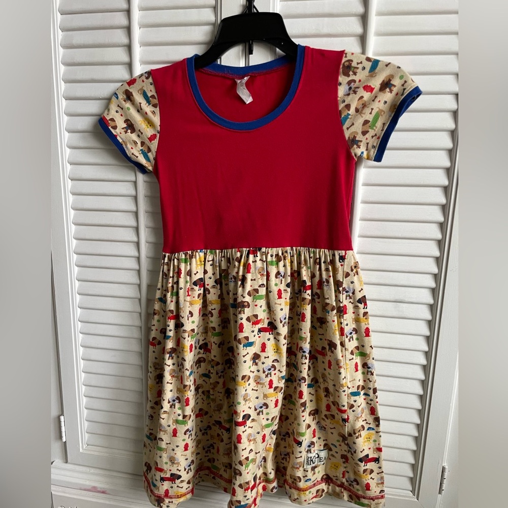 Colorful Kids Dress with Dachshunds by Korea
